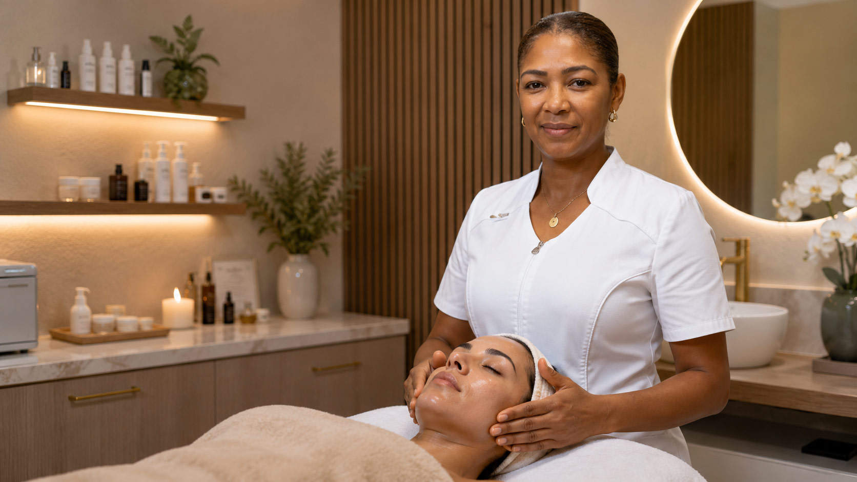 Cabina de tratamientos faciales de The Beauty Liz
